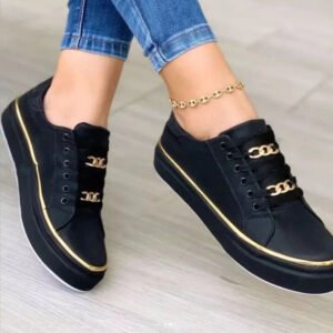 Chain Flats Shoes Thick Bottom